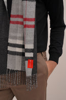 Double Facet Gray Scarf